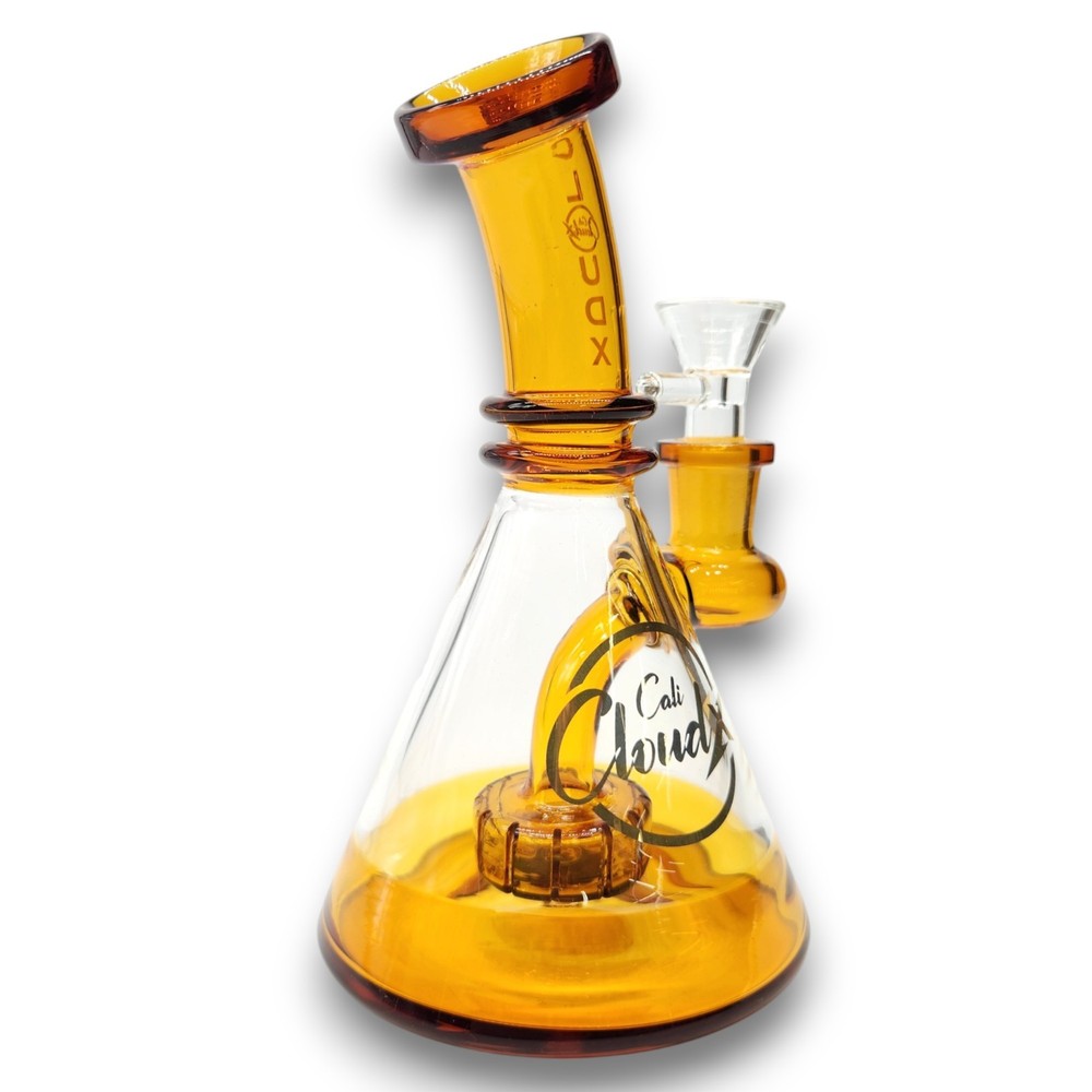 6" Mini Beaker Bong Glass Water Pipe CIRC PERC Small Hookah | Cali CloudX