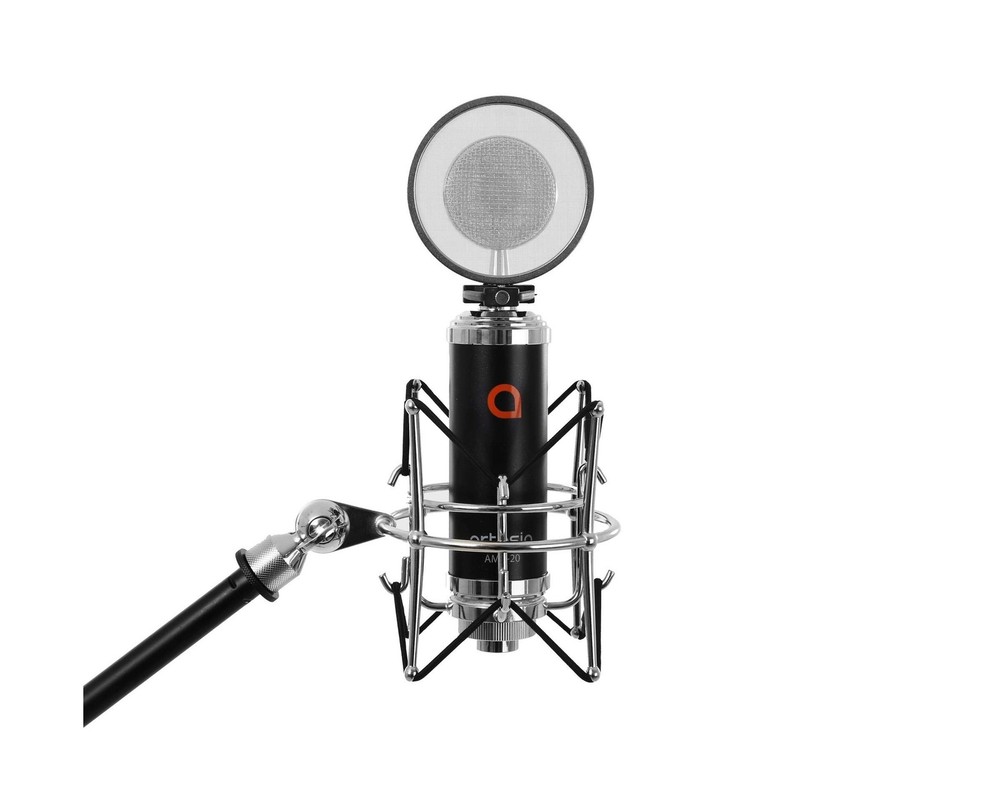 Artesia AMC-20 Studio Large-Diaphragm Condenser Microphone w/Shock Mount + Po...