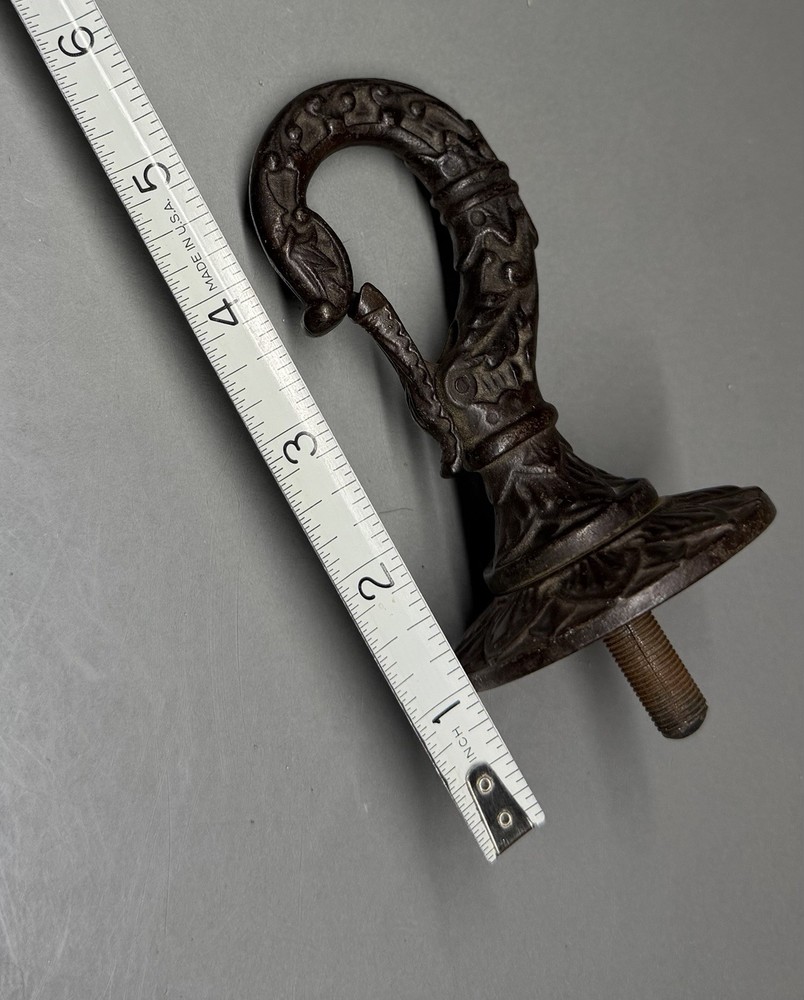 Vintage Cast Iron Hook Ornate With Clip