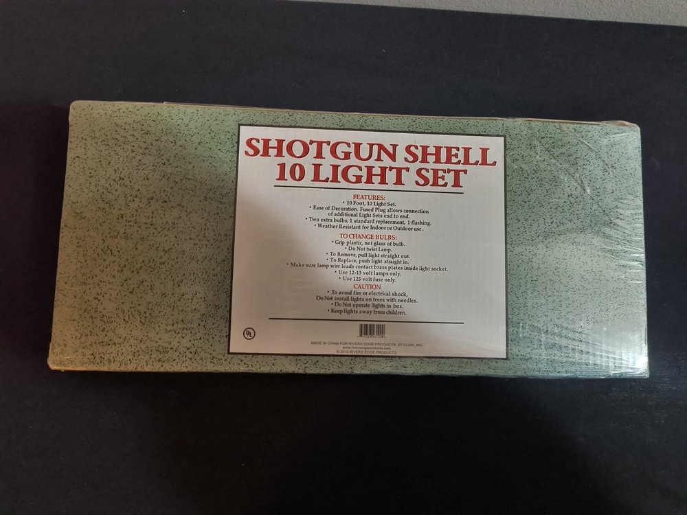 SHOTGUN SHELL 10 Light Set Inside or Outside Steady or Flashing! Hunter NEW