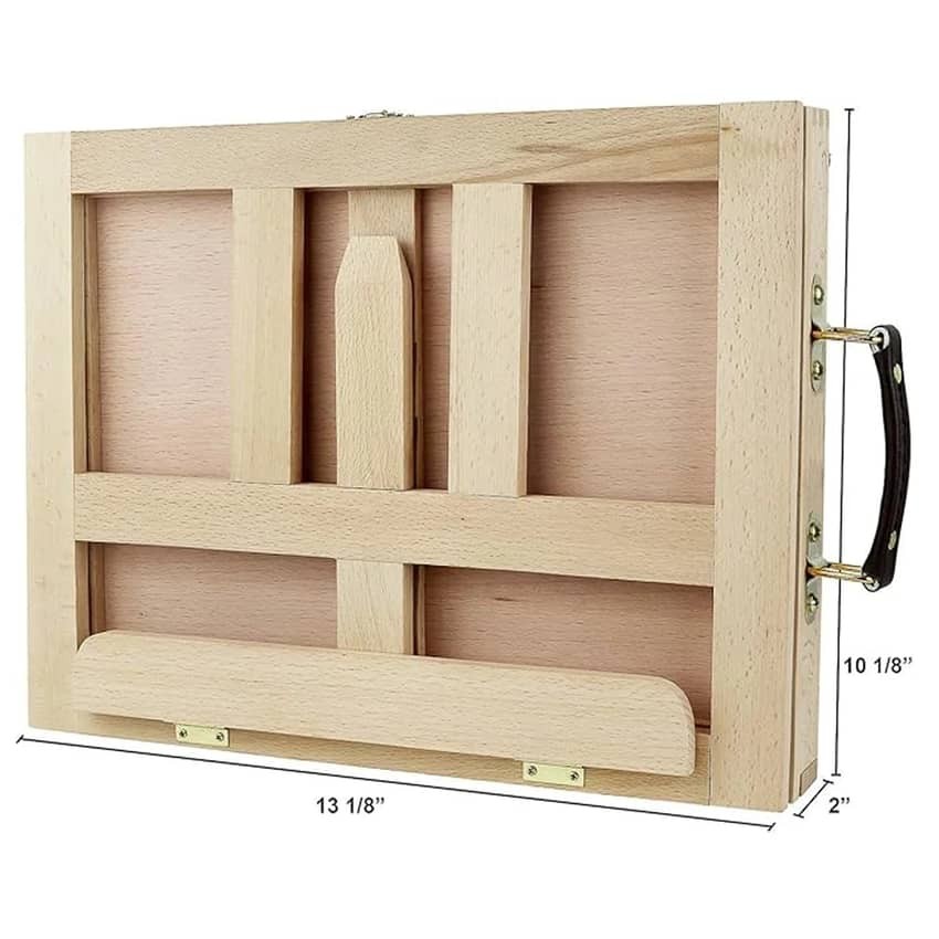 Greenco Beechwood Portable Easel & Book Stand with Storage