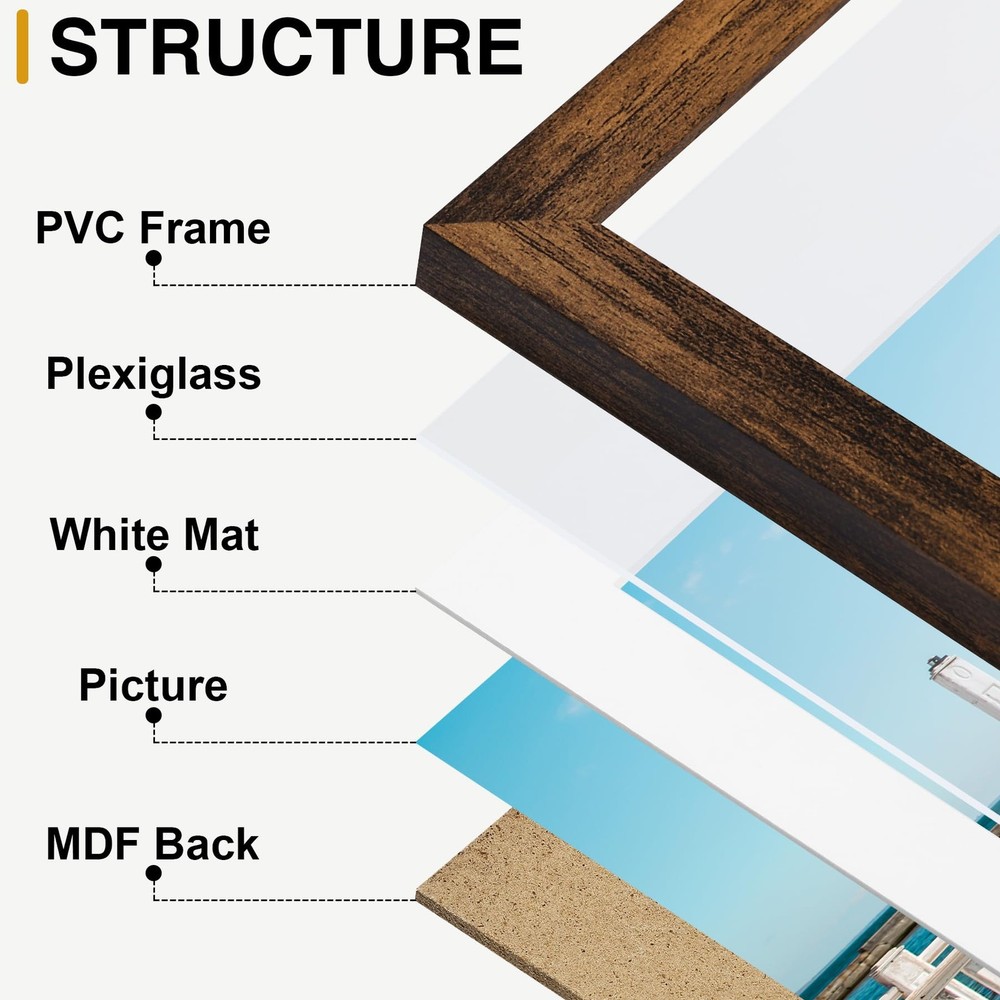 Picture Frames Collage Wall Decor for Photo Gallery Display, Assorted Picture...