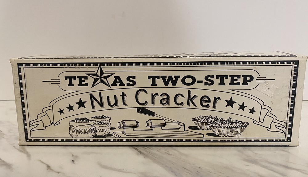 Texas Two Step NUT CRACKER 2 Piece Wood & Steel Pecans Walnuts Almonds