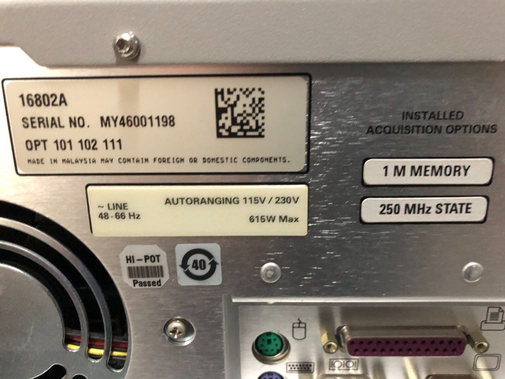 Agilent 16802A 68-Channel Logic Analyzer with opt 101, 102, 111