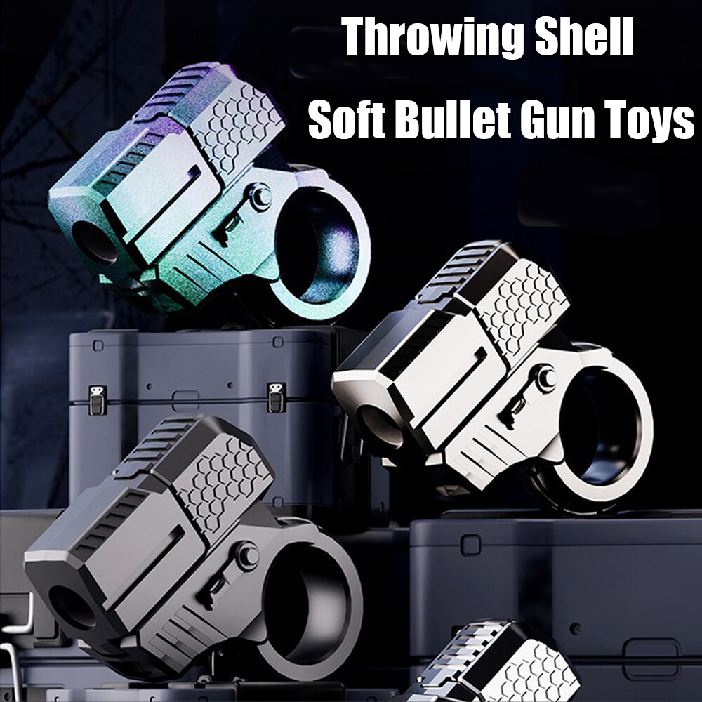 Mini Throwing Shell Soft Bullet Gun Fingertip Bullet Decompression Toys Gun
