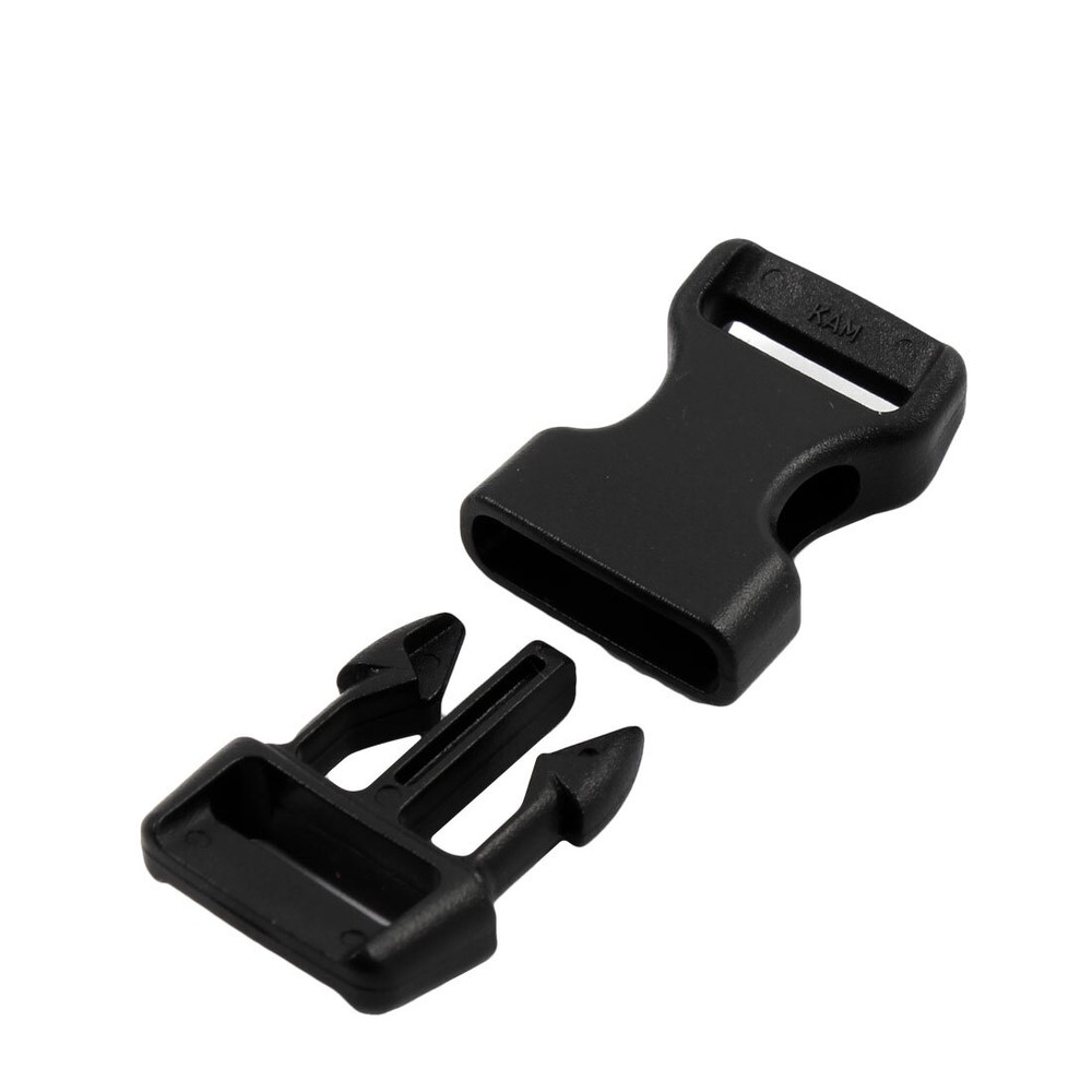 Backpack Strap Plastic Connecting Side Quick Release Buckle Black 16mm 8pcs