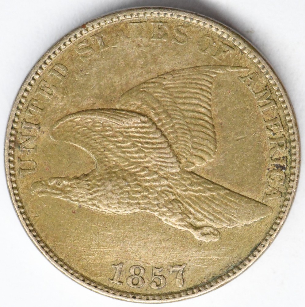1857 flying eagle cent in a high grade
