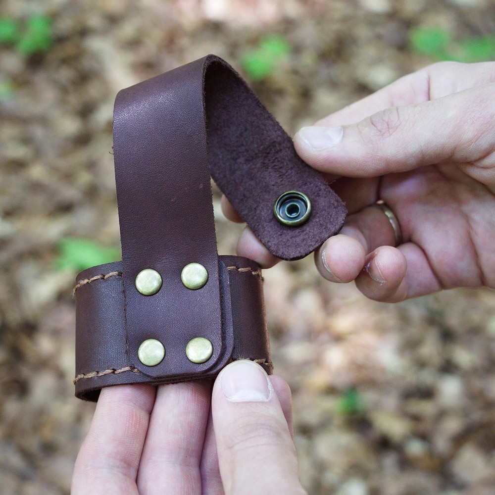 Leather Axe Hatchet Holder Holster With Belt Loop, Stitched Tool Sheath Handmade