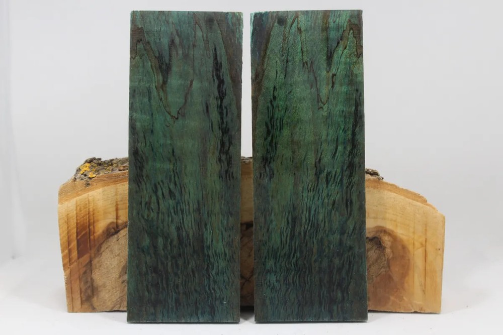 STABILIZED DYED MAPLE CUSTOM KNIFE HANDLE MATERIAL BLANK SCALES (7997)