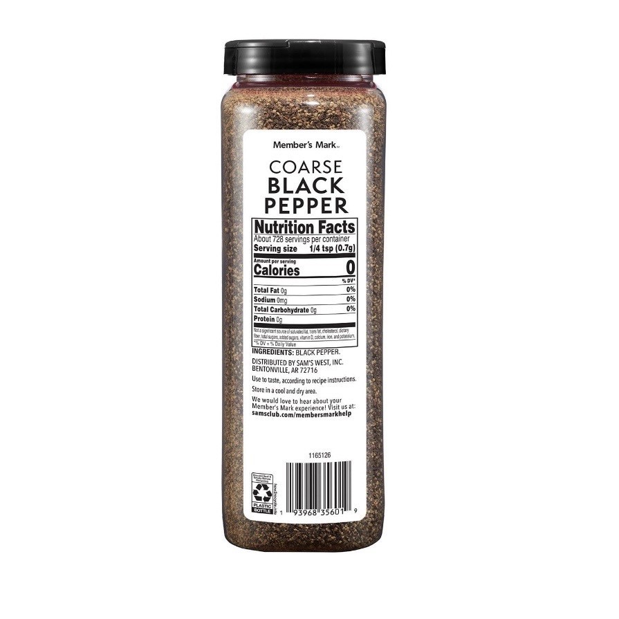 Member’s Mark Restaurant Coarse Black Pepper 18oz