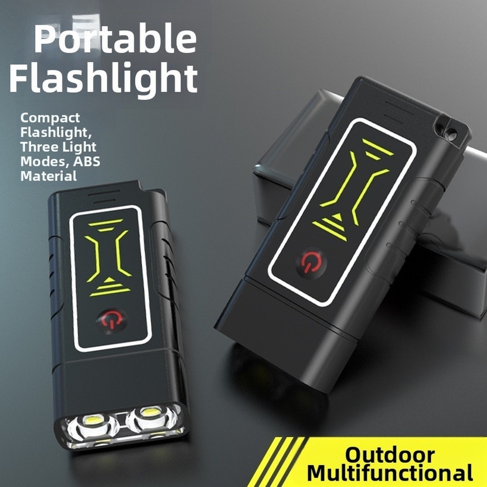 Slim Design For MINI LED Keychain Flashlight Type C Rechargeable Compact Light