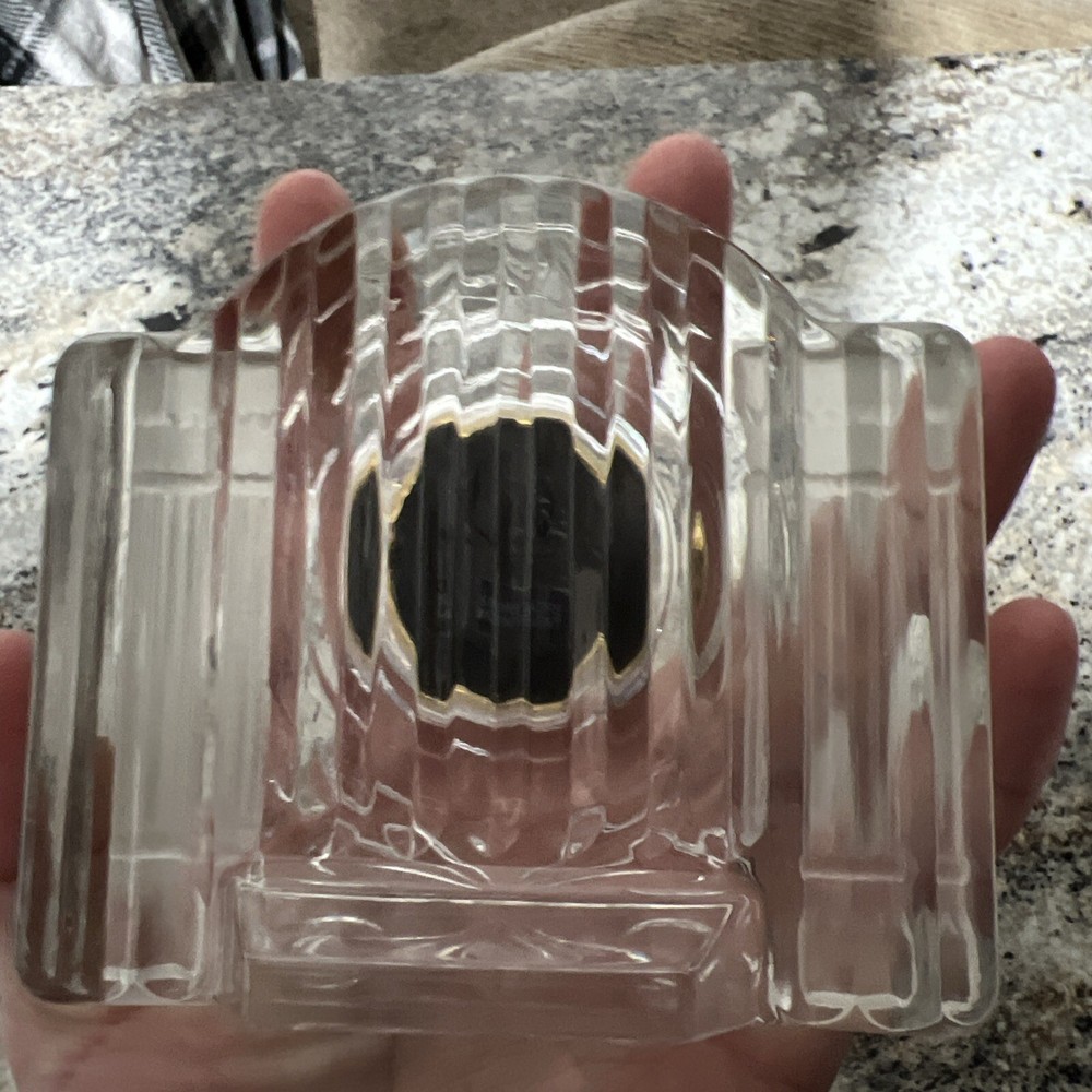 mikasa crystal desk clock