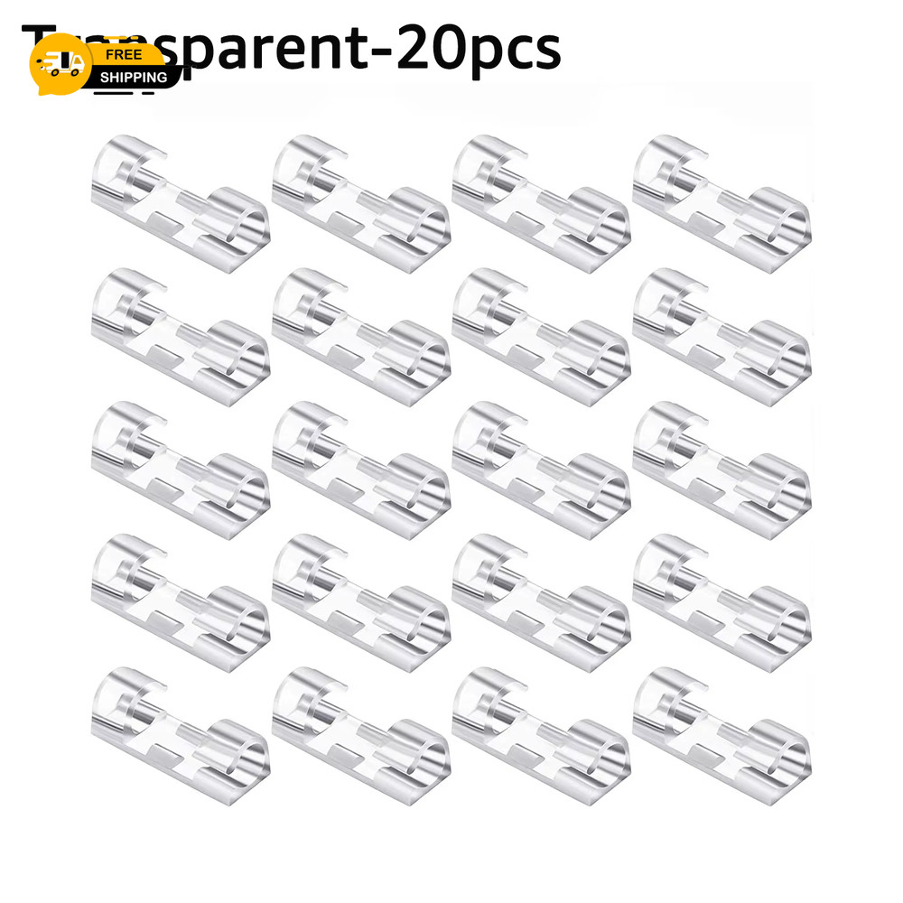 Cable Organizer Clips Desktop Wall USB Cable Management Wire Winder Manager PC
