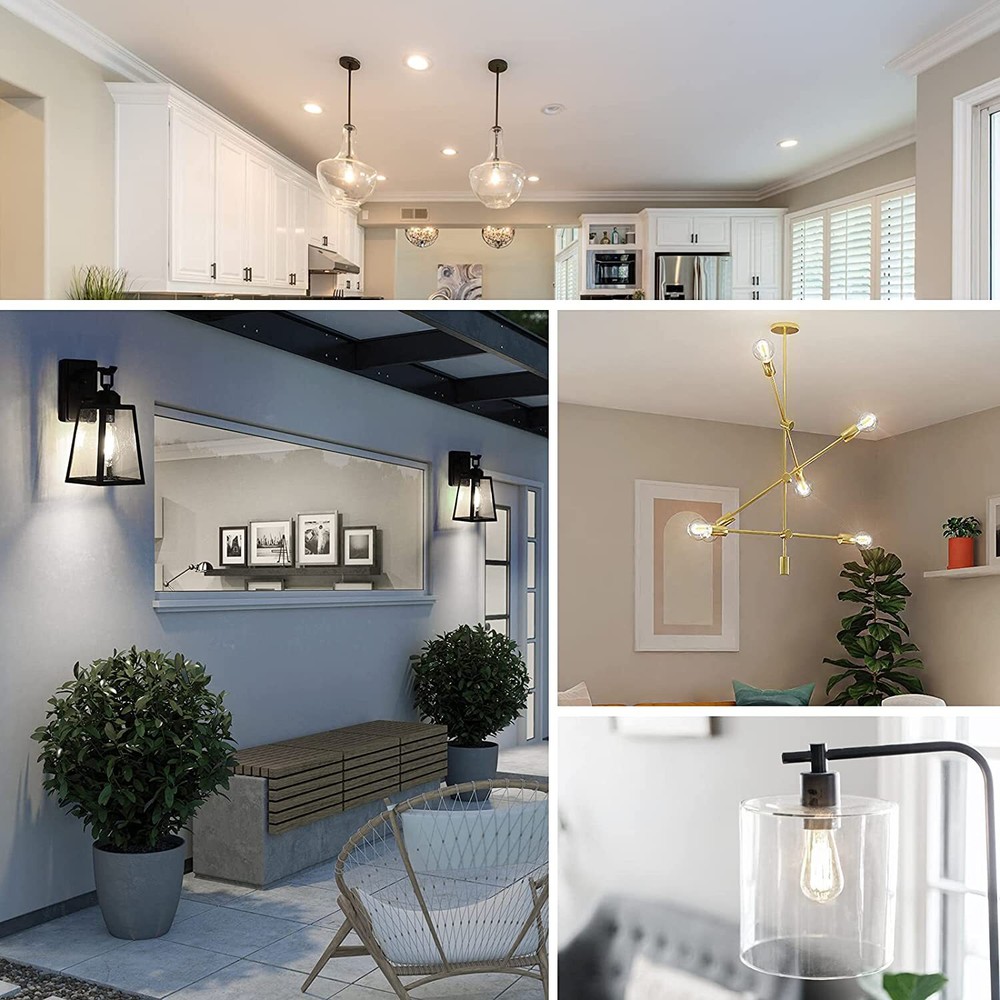 EDISHINE 4-Pack LED Edison Bulb,4000K Daylight White, ST19 Vintage Light Bulbs,