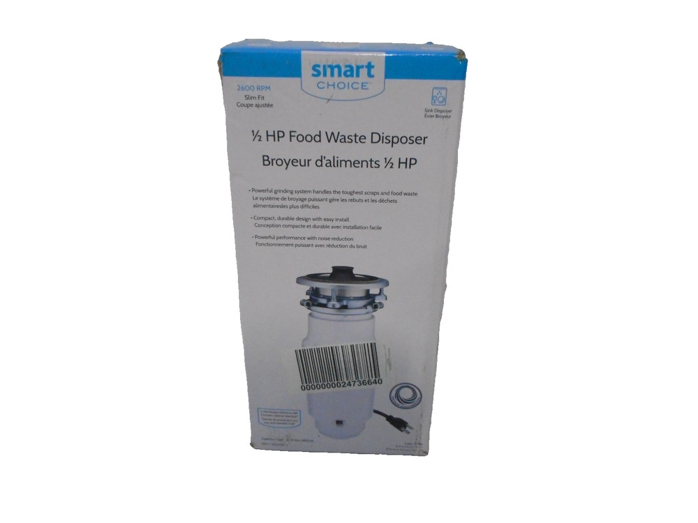 Smart Choice - 1/2HP Corded Garbage Disposal - White (SC05DISPC1)