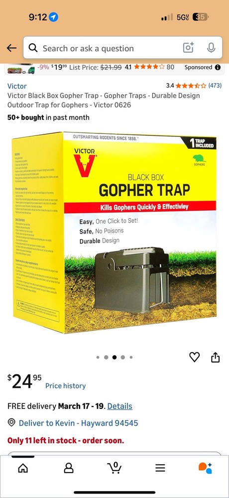 Victor Blackbox Gopher Traps