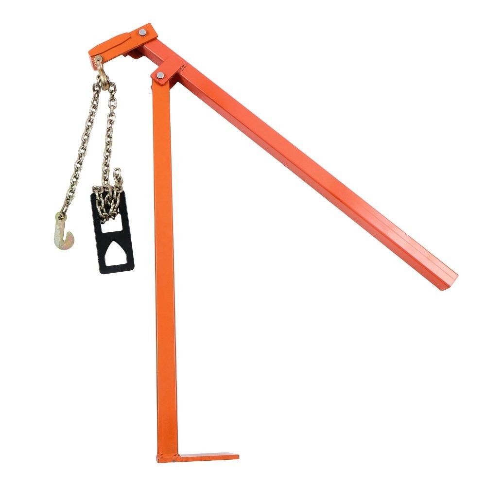 36 in T Post Puller with Puller Plate & 47 in Lifting Chain For Round Fence Post