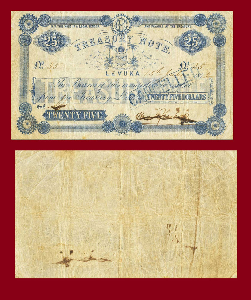 fiji 20 dollars 1872  *  Copy