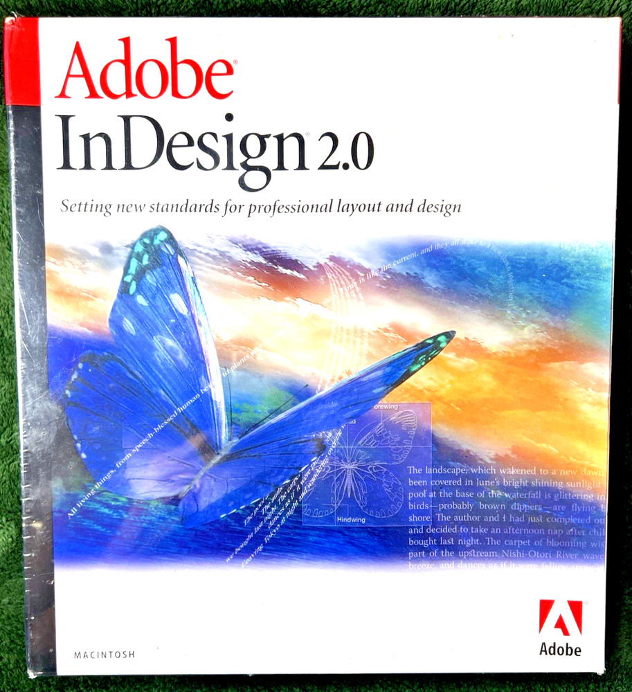 New Sealed Adobe InDesign 2.0 Mac Complete Software