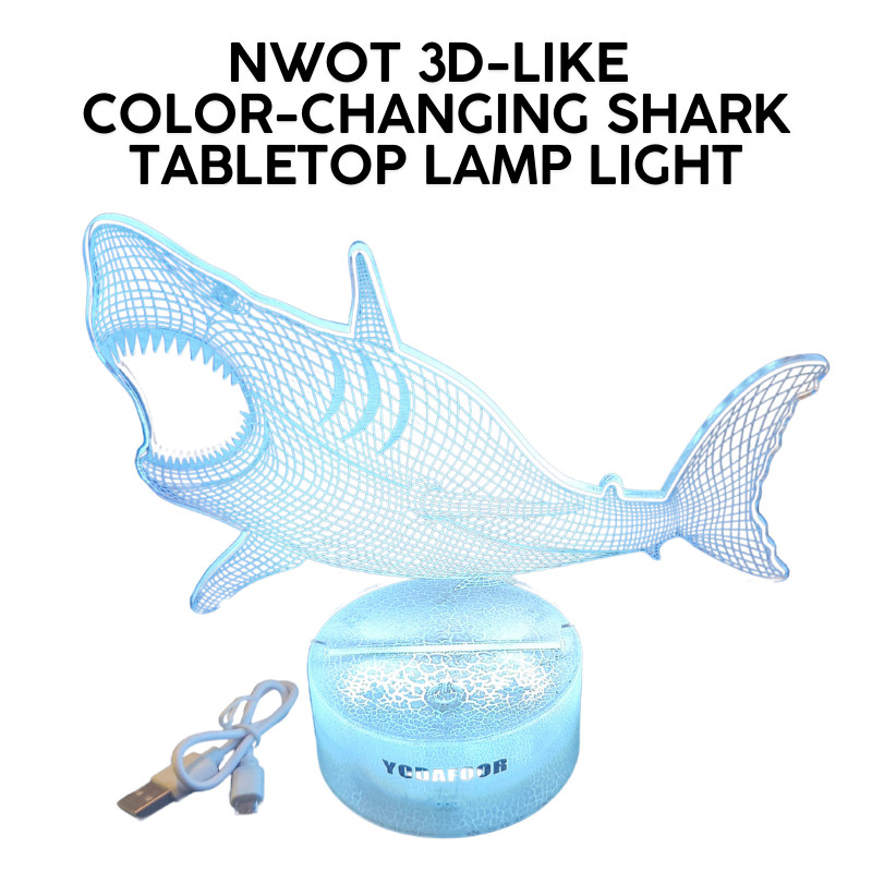3D Shark LED Table Lamp