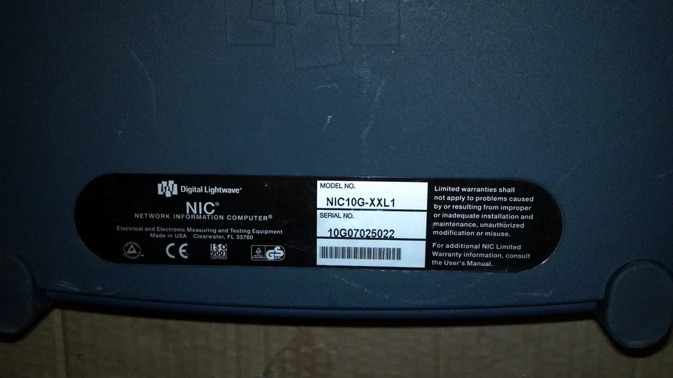 Digital Lightwave NIC10G-XXL1 Network Information Analyzer