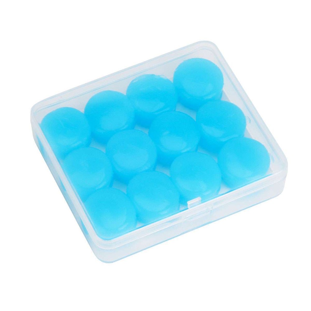 12/24pcs Reusable Silicone Ear Plugs For Sleeping Study Noise Cancelling Earplug