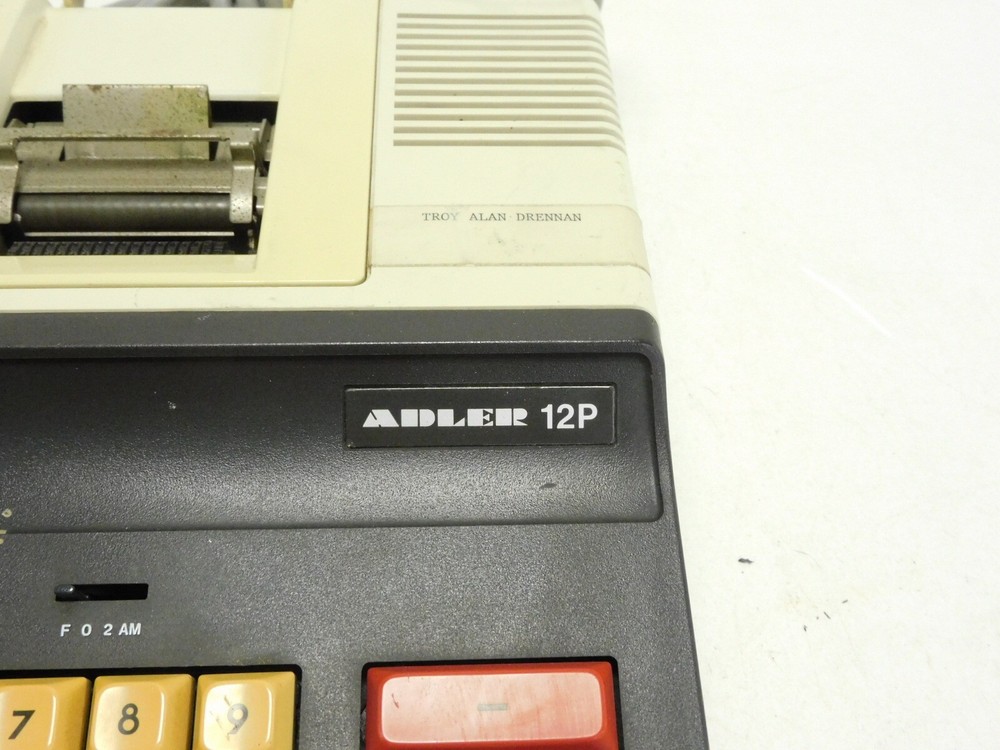 Vintage Adler 12P Calculator 4-Function Printer 1976 - RARE