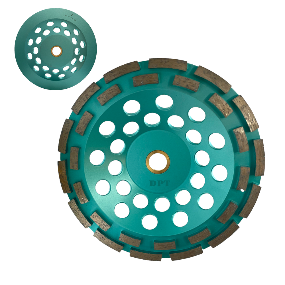 3 Pack 7" Diamond Cup Wheel Grinding Concrete Masonry Double Row 7/8" Arbor