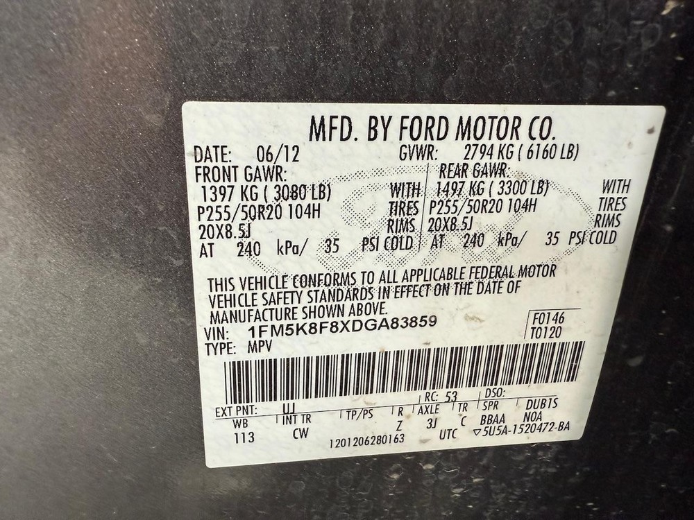 Ford Explorer 2011-2016 Telematics Interface Module Communication BT4T14D212BU