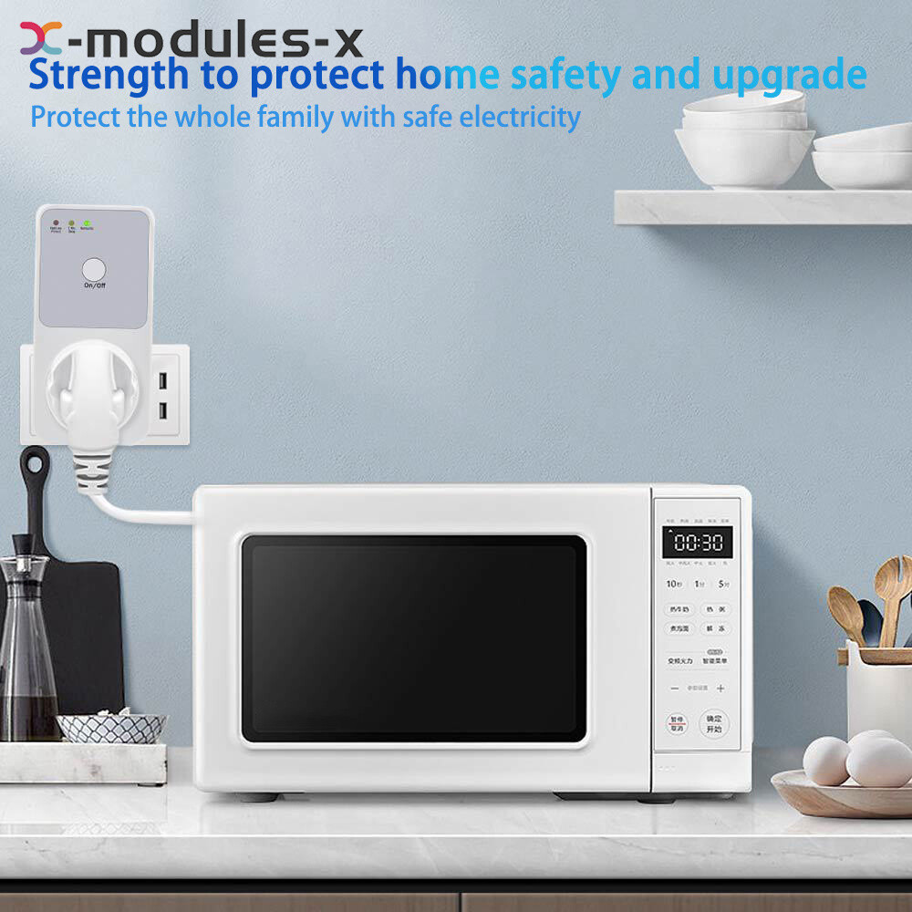 Automatic Voltage Protector AC 220V Power Surge Safe Protector Socket Switcher