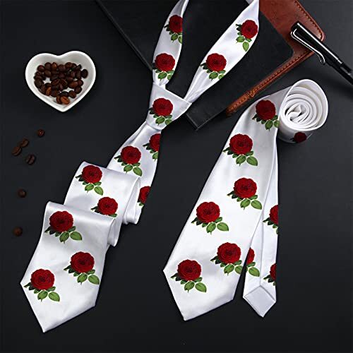 Geyoga Sublimation Blank Tie for Men Solid DIY Dye White Polyester Neckties 6