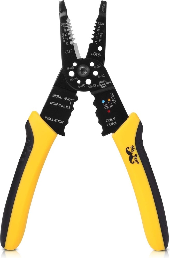 Wire Stripper, 8 inch, Wire Cutter, Wire Stripper Crimper, Wire Stripping Tool