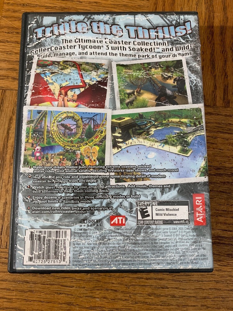 Roller Coaster Tycoon 4 Platinum Computer Software