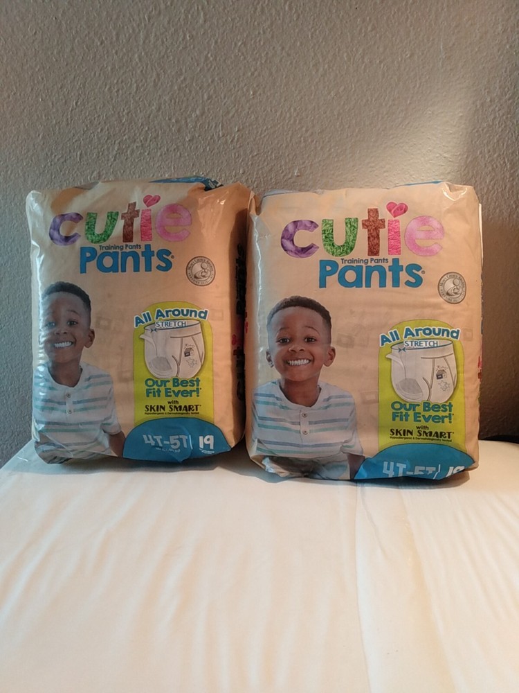 2 Pack Cutie Training Pants Boys Size 4T- 5T, 19 per Pack New.