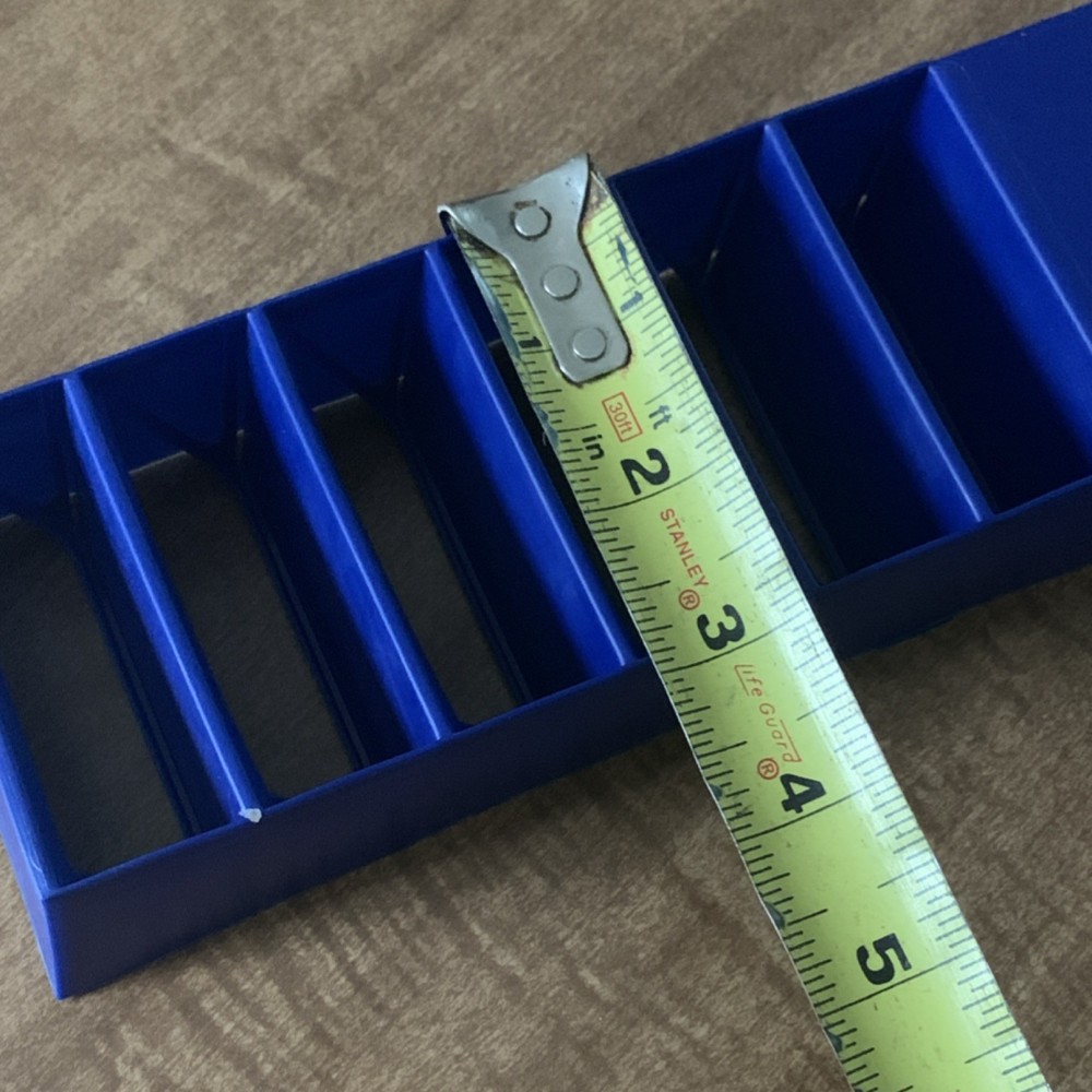 Blue Plastic Divided Storage Bin Organizer/Sorting Tray/Displayer