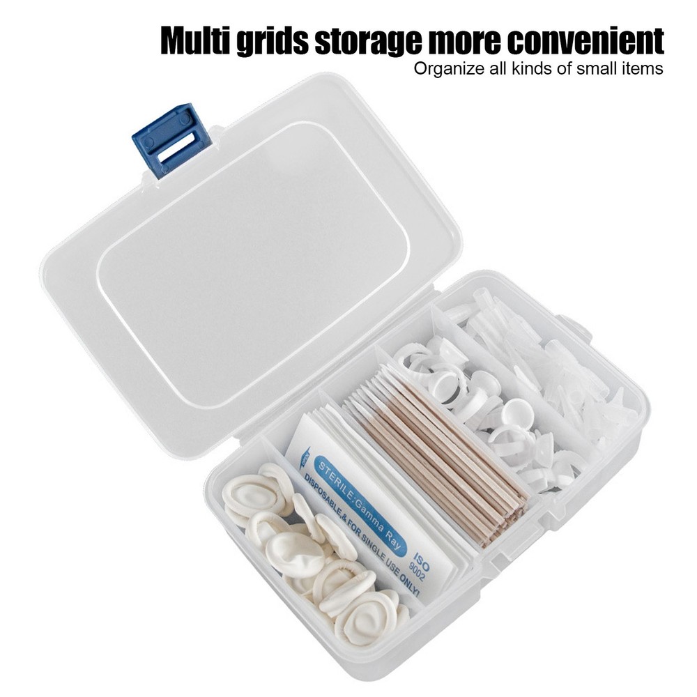 5 Grids Organizer Box Clear Visible Plastic Compartment Box Case