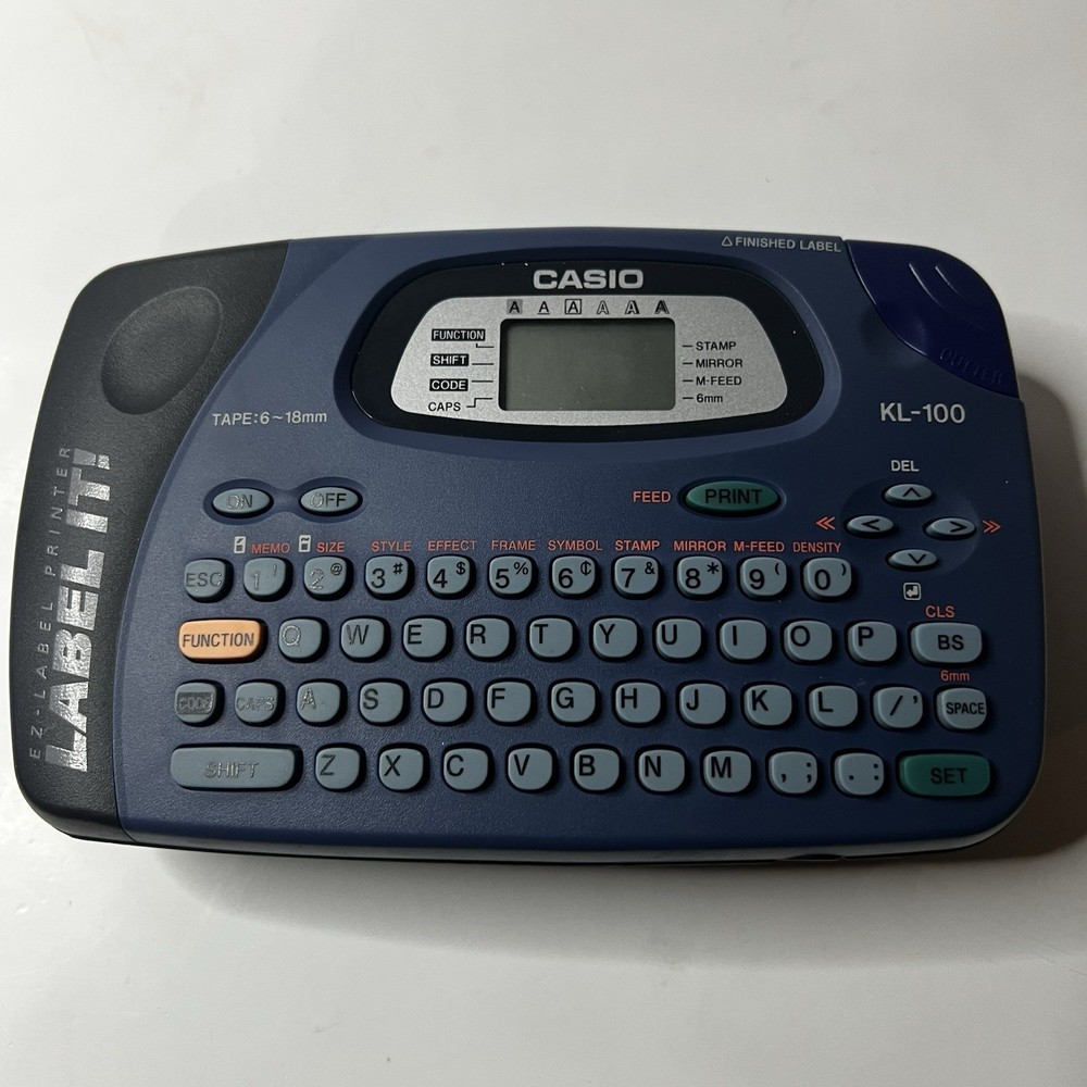Casio EZ-Label Printer KL-100  - Blue Tested And Working