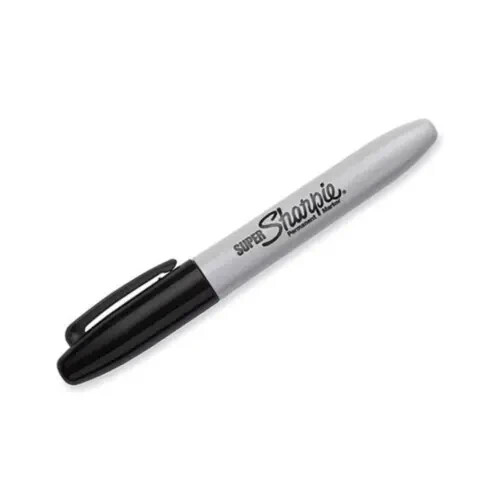 24 Count Super Sharpie Permanent Markers Fine Tip Black