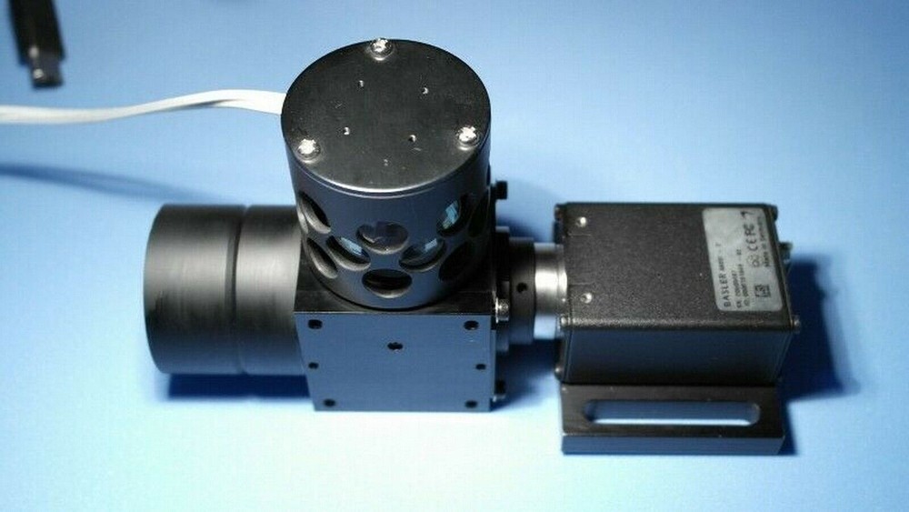 1" sensor Telecentric optical lens system with on-axis illuminator 6-12V DC/AC