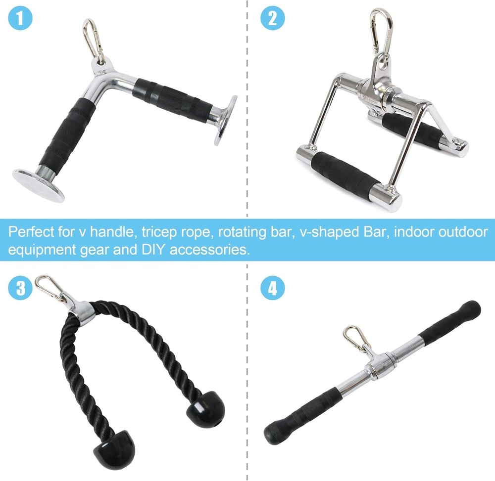 Triceps Pull Down Attachment - Support Up to 330 lbs, Home Gym Essential