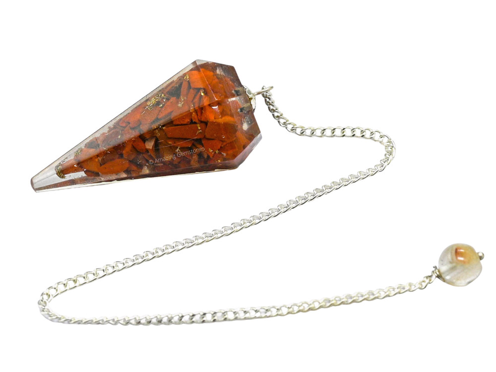 Red Jasper Orgone Pendulum