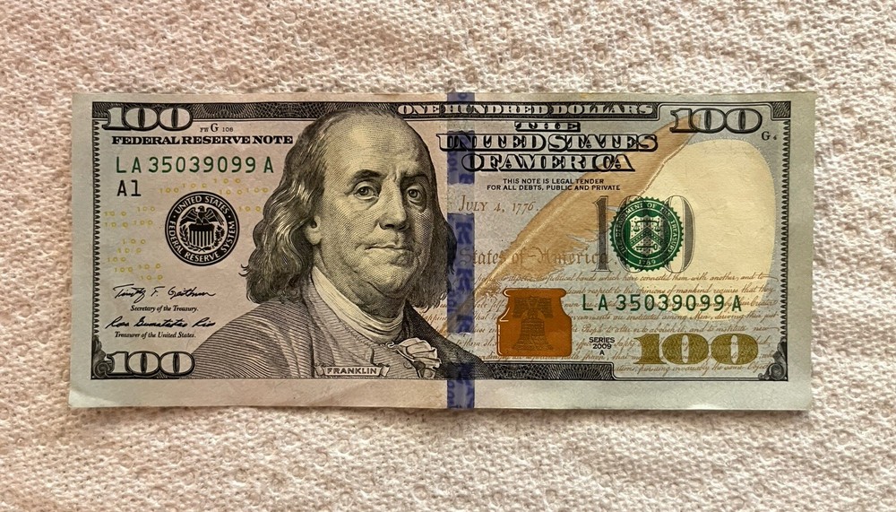 Crisp* Misaligned $100 Dollar Bill - Series 2009A (4digit#)