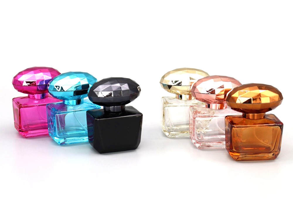 30ml Empty Glass Perfume Bottle - Reflective Oval Cap