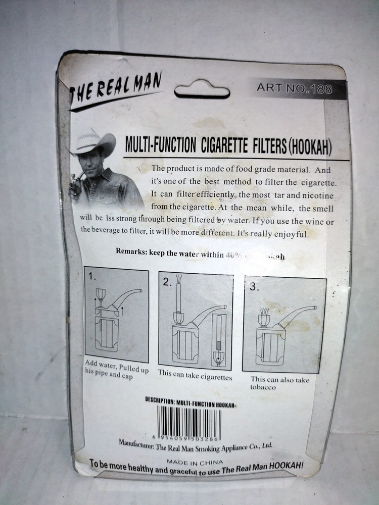 The Real Man Feelings Hookah 188 Cigarette Pipe Multi Function Filter