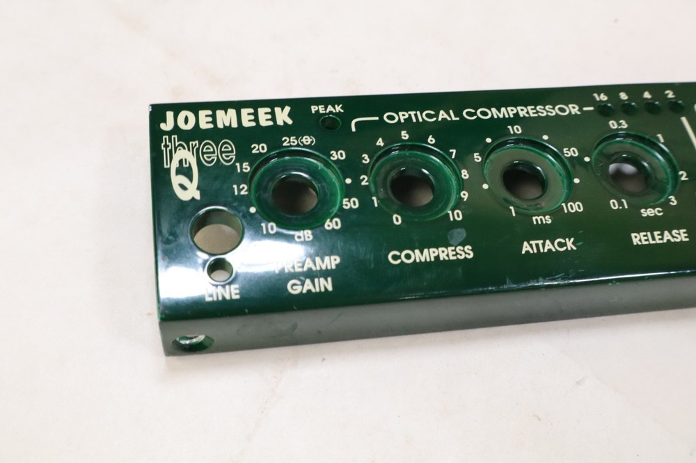 Joemeek THREEQ Halfrack EQ Optical Compressor Equalizer Part Front Face Plate