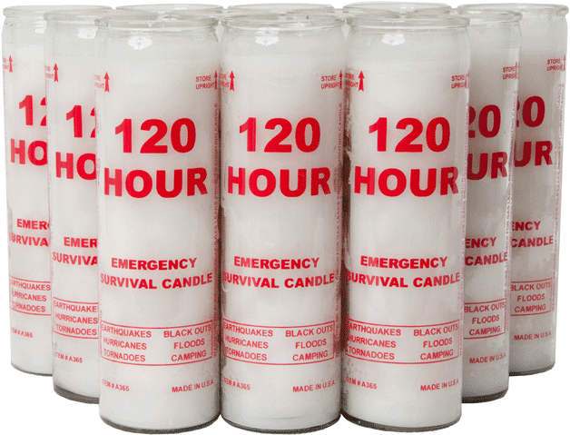 Emergency Candle, 120 hr, 2 pack