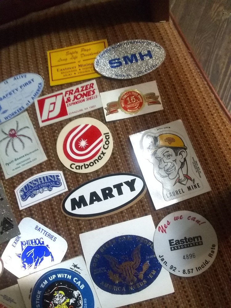 20 Vintage Coal Mining Sticker Lot #2
