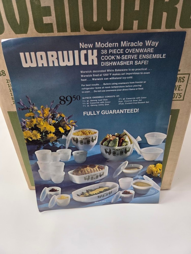 Warwick Ovenware 38 Piece Ovenware Set With Original Box Packaging