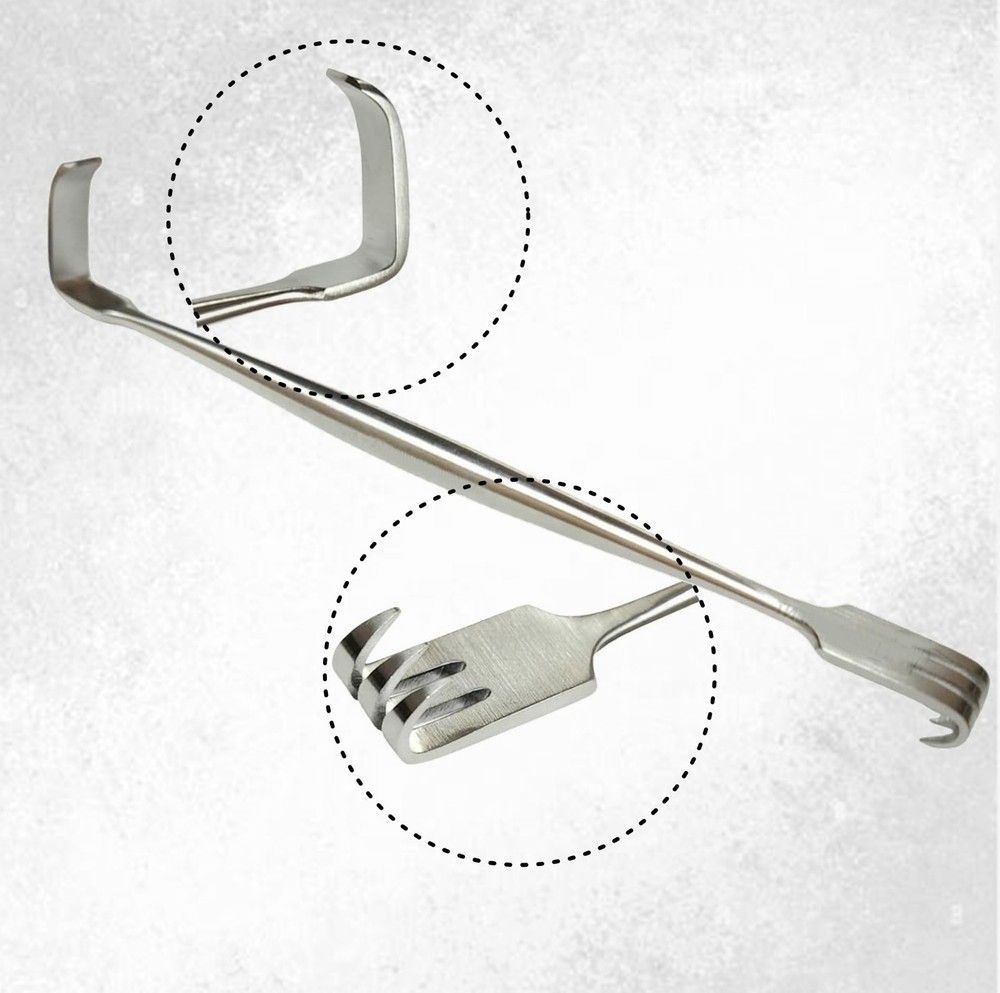 Senn Muller Retractor Sharp 6.25″ Double Ended Dermatology Surgical Instruments