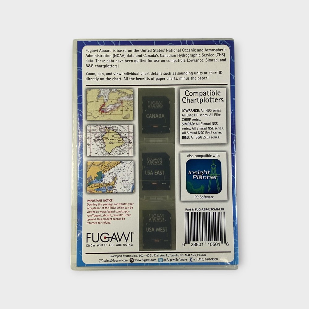 FUGAWI Aboard US & CANADA MSD/SD Chart Card -*Bench Tested*